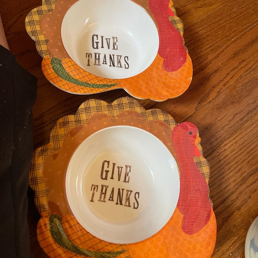 Pottery Barn Kids Orange Turkey Dinnerware Set